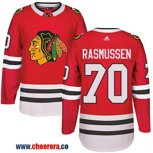 Adidas Dennis Rasmussen Chicago Blackhawks red Authentic jersey