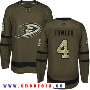 Adidas Cam Fowler Anaheim Ducks green Salute To Service jersey