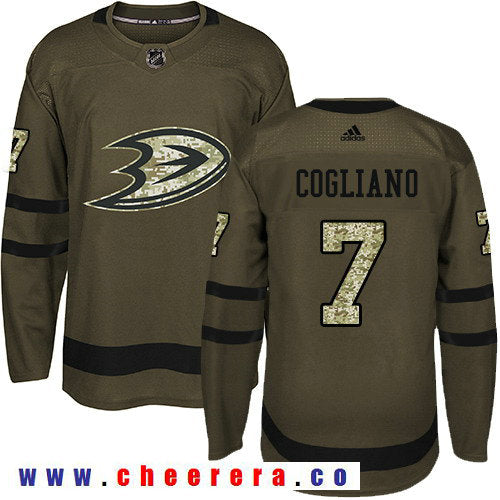Adidas Andrew Cogliano Anaheim Ducks green Salute To Service jersey