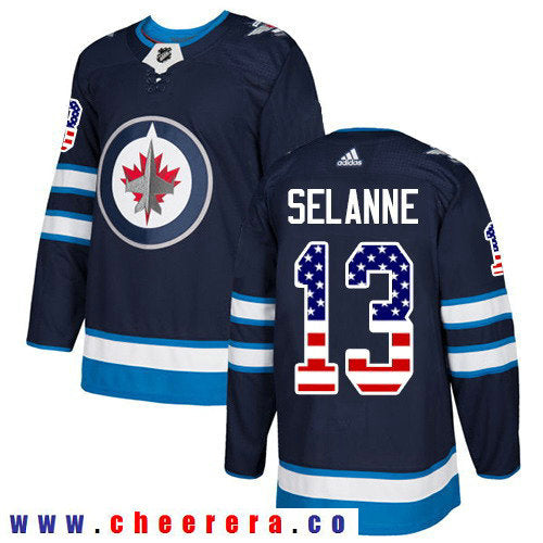 Adidas Teemu Selanne Winnipeg Jets navy Authentic jersey