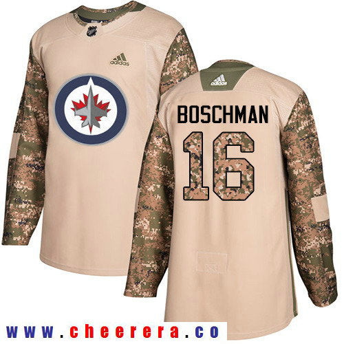 Adidas Laurie Boschman Winnipeg Jets camo Authentic jersey