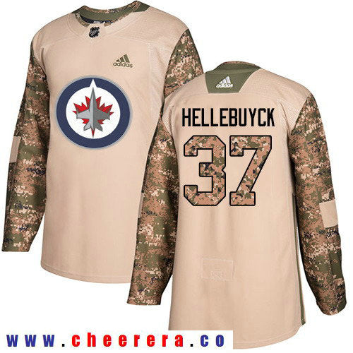 Adidas Connor Hellebuyck Winnipeg Jets camo Authentic jersey