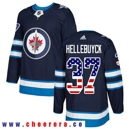 Adidas Connor Hellebuyck Winnipeg Jets navy Authentic jersey