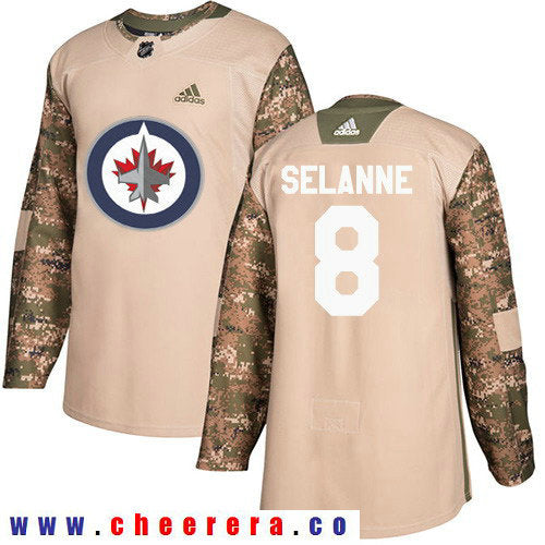 Adidas Teemu Selanne Winnipeg Jets camo Authentic jersey
