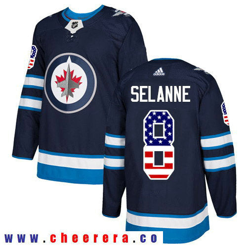 Adidas Teemu Selanne Winnipeg Jets navy Authentic jersey
