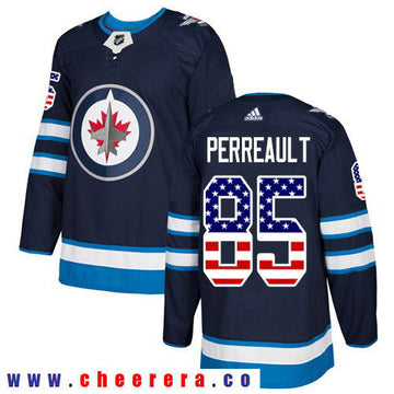 Adidas Mathieu Perreault Winnipeg Jets navy Authentic jersey