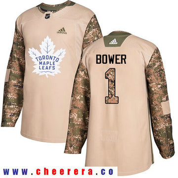 Adidas Johnny Bower Toronto Maple Leafs camo Authentic jersey