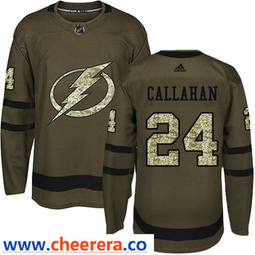 Adidas Ryan Callahan Tampa Bay Lightning green Salute To Service jersey