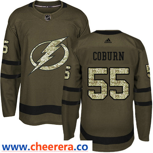 Adidas Braydon Coburn Tampa Bay Lightning green Salute To Service jersey