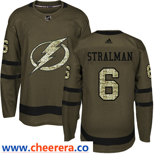 Adidas Anton Stralman Tampa Bay Lightning green Salute To Service jersey