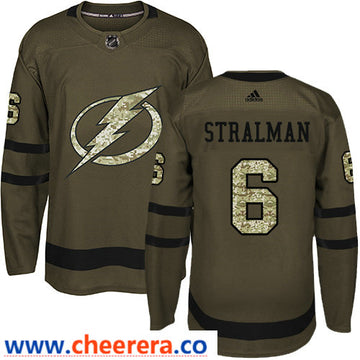 Adidas Anton Stralman Tampa Bay Lightning green Salute To Service jersey
