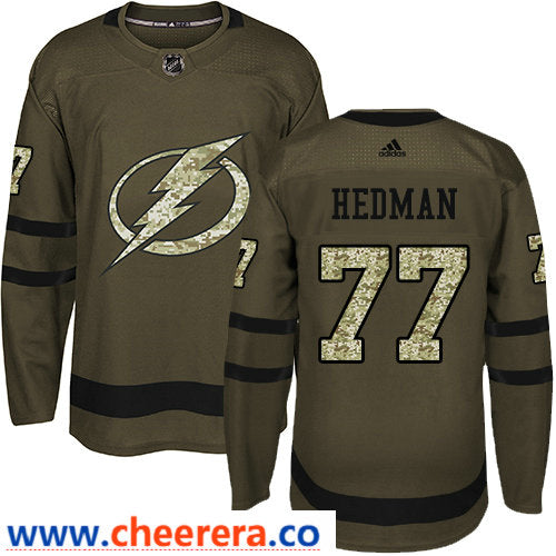 Adidas Victor Hedman Tampa Bay Lightning green Salute To Service jersey