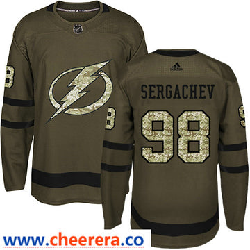 Adidas Mikhail Sergachev Tampa Bay Lightning green Salute To Service jersey