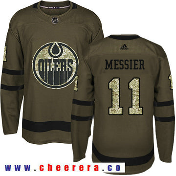Adidas Mark Messier Edmonton Oilers green Salute To Service jersey