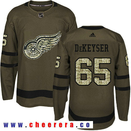 Adidas Danny DeKeyser Detroit Red Wings green Salute To Service jersey