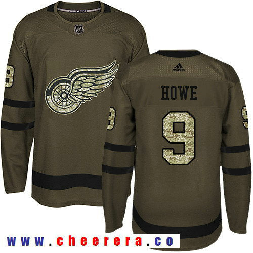 Adidas Gordie Howe Detroit Red Wings green Salute To Service jersey