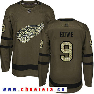 Adidas Gordie Howe Detroit Red Wings green Salute To Service jersey