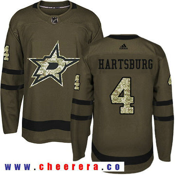 Adidas Craig Hartsburg Dallas Stars green Salute To Service jersey