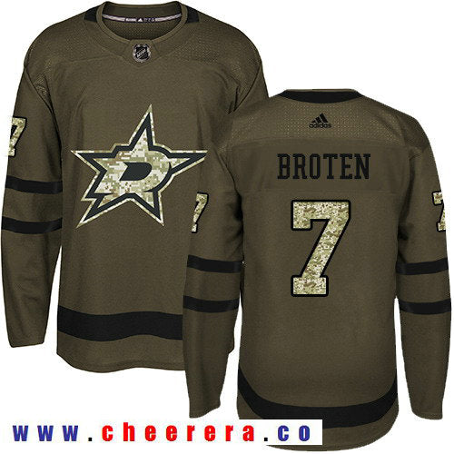 Adidas Neal Broten Dallas Stars green Salute To Service jersey
