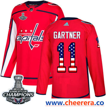 Adidas Mike Gartner Washington Capitals red Authentic jersey