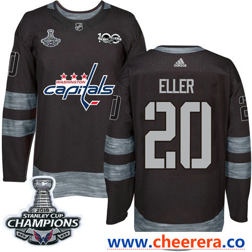 Adidas Lars Eller Washington Capitals black jersey