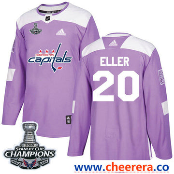Adidas Lars Eller Washington Capitals purple Authentic jersey