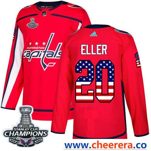 Adidas Lars Eller Washington Capitals red Authentic jersey