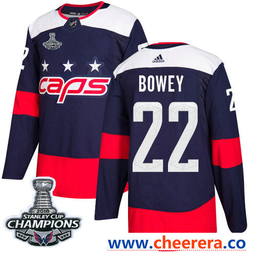 Adidas Madison Bowey Washington Capitals navy Stadium Series jersey