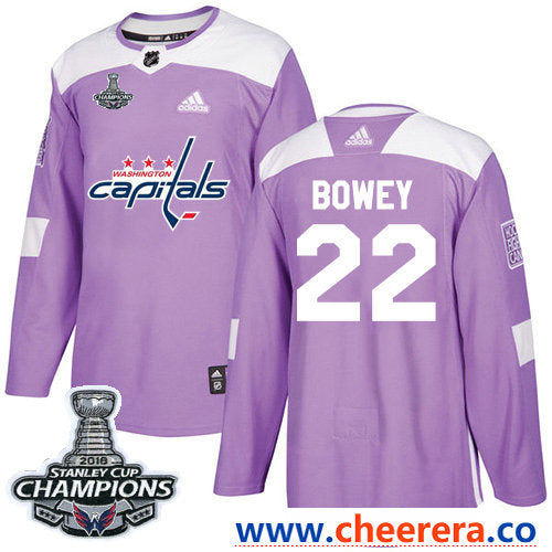 Adidas Madison Bowey Washington Capitals purple Authentic jersey
