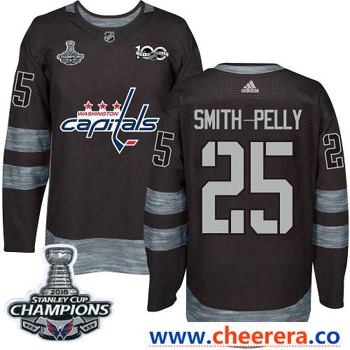 Adidas Devante Smith-Pelly Washington Capitals black jersey