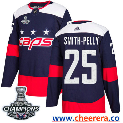 Adidas Devante Smith-Pelly Washington Capitals navy Stadium Series jersey