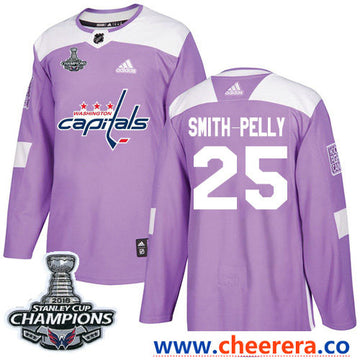 Adidas Devante Smith-Pelly Washington Capitals purple Authentic jersey