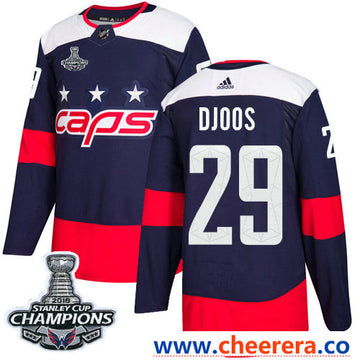 Adidas Christian Djoos Washington Capitals navy Stadium Series jersey