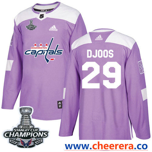 Adidas Christian Djoos Washington Capitals purple Authentic jersey