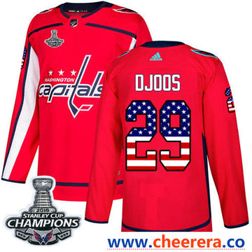 Adidas Christian Djoos Washington Capitals red Authentic jersey