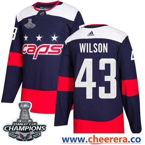 Adidas Tom Wilson Washington Capitals navy Stadium Series jersey