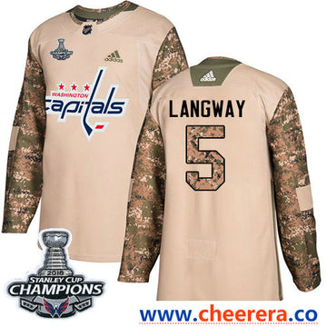 Adidas Rod Langway Washington Capitals camo Authentic jersey