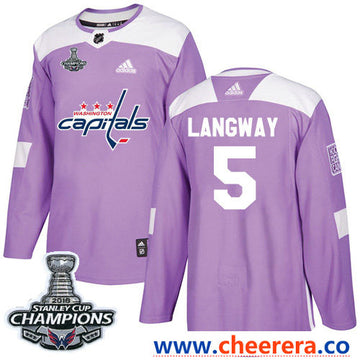 Adidas Rod Langway Washington Capitals purple Authentic jersey