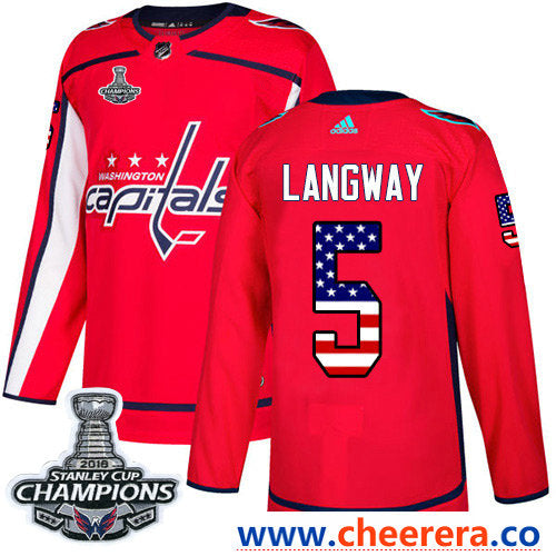 Adidas Rod Langway Washington Capitals red Authentic jersey