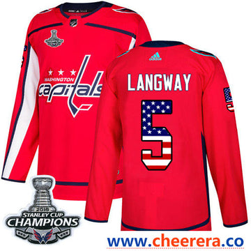 Adidas Rod Langway Washington Capitals red Authentic jersey