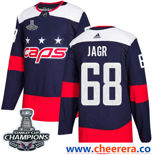Adidas Jaromir Jagr Washington Capitals navy Stadium Series jersey