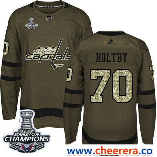 Adidas Braden Holtby Washington Capitals green Salute To Service jersey