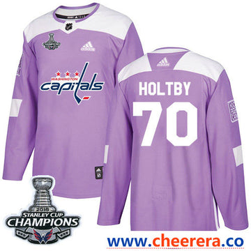 Adidas Braden Holtby Washington Capitals purple Authentic jersey