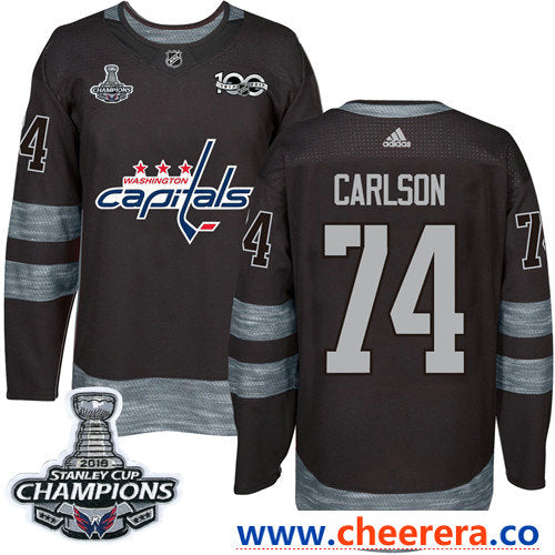 Adidas John Carlson Washington Capitals black jersey