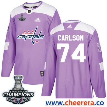 Adidas John Carlson Washington Capitals purple Authentic jersey