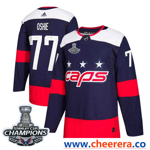 Adidas T.J. Oshie Washington Capitals navy Stadium Series jersey