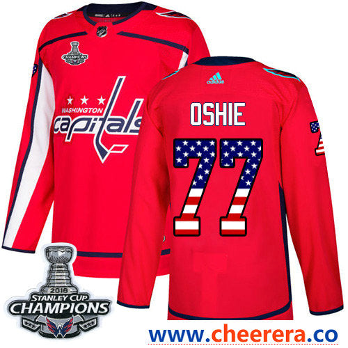 Adidas T.J. Oshie Washington Capitals red Authentic jersey