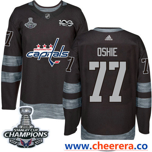 Adidas T.J Oshie Washington Capitals black jersey