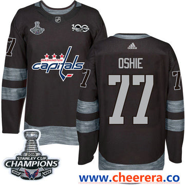 Adidas T.J Oshie Washington Capitals black jersey