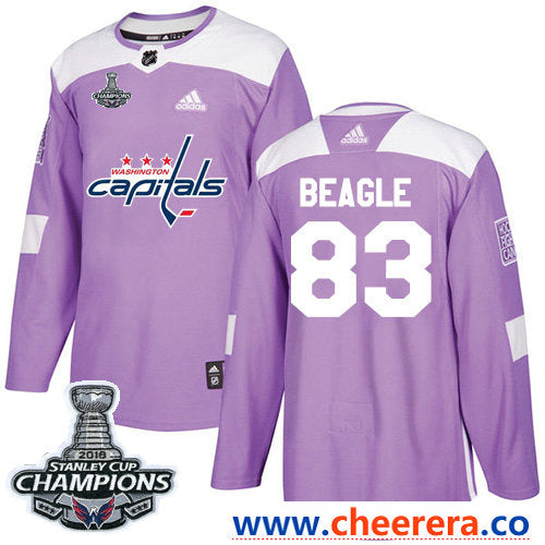 Adidas Jay Beagle Washington Capitals purple Authentic jersey